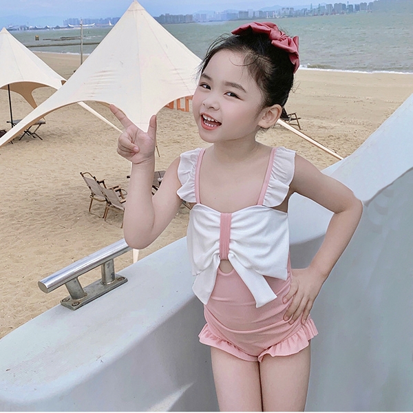 Đồ bơi mẹ và bé gái phối nơ Tuvada - BLN07