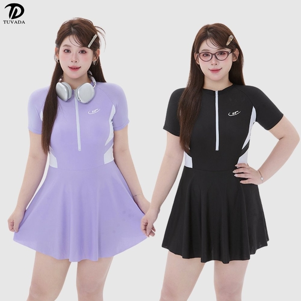 Đồ bơi nữ 1 mảnh bigsize đến 80kg hack dáng Tuvada - BBS21