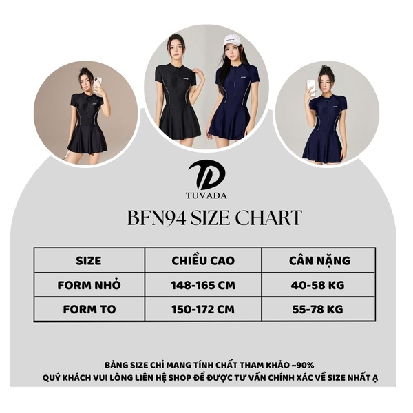 Đồ bơi nữ 1 mảnh che bụng hack dáng có bigsize Tuvada - BBS94