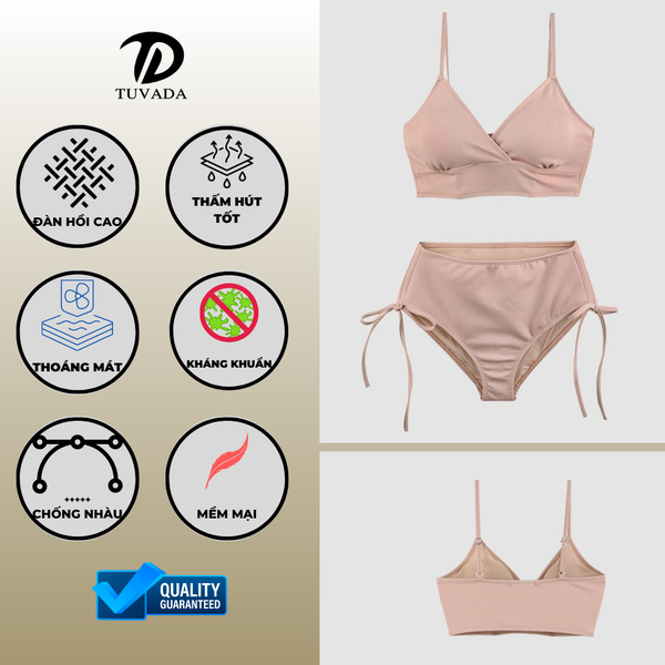 Đồ bơi nữ 2 mảnh cao cấp phối dây cao cấp - BKC43