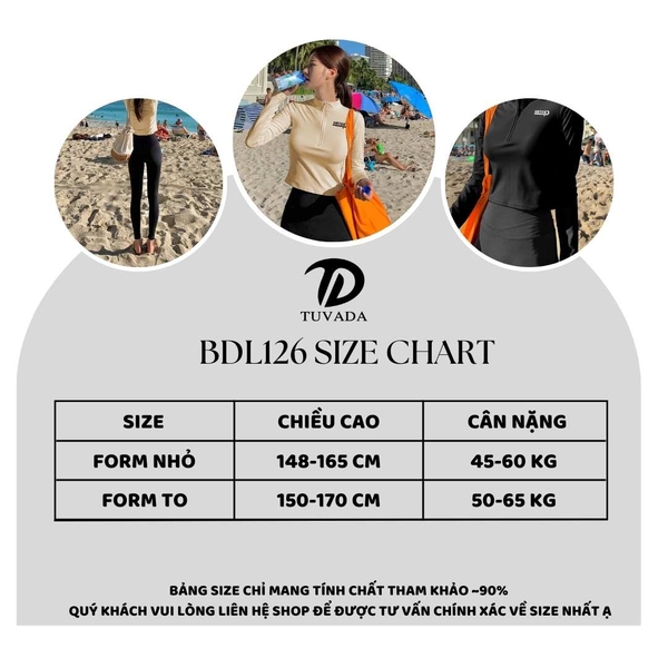 Đồ bơi nữ 2 mảnh dáng đồ lặn kín đáo hack dáng Tuvada - BDL126