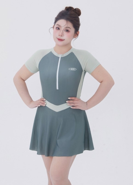 Đồ bơi nữ bigsize liền thân có sẵn đệm mút bảo hộ Tuvada - BBS22