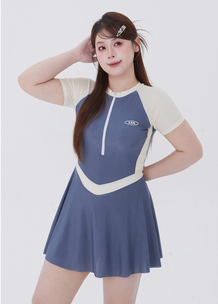 Đồ bơi nữ bigsize liền thân có sẵn đệm mút bảo hộ Tuvada - BBS22