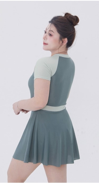 Đồ bơi nữ bigsize liền thân có sẵn đệm mút bảo hộ Tuvada - BBS22