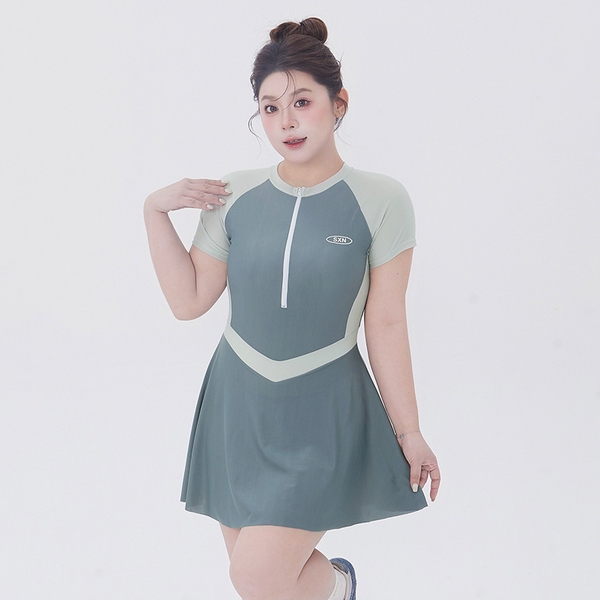 Đồ bơi nữ bigsize liền thân có sẵn đệm mút bảo hộ Tuvada - BBS22