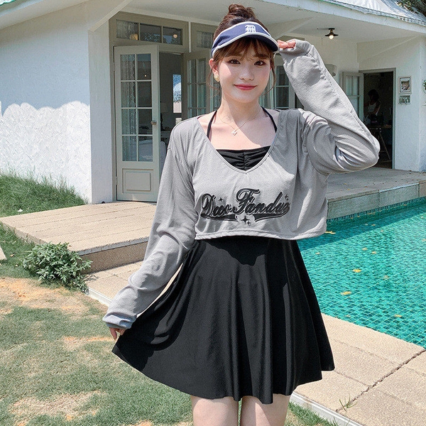 Đồ bơi nữ kèm áo choàng chống nắng bigsize Tuvada - BBS93