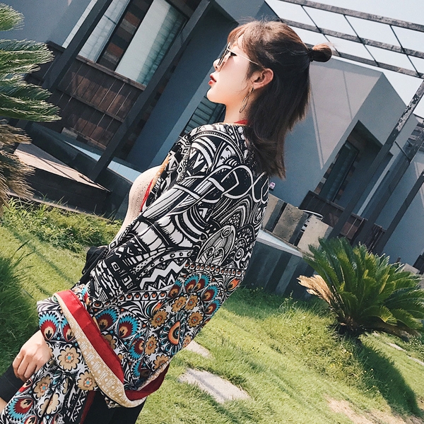 Khăn choàng đi biển Boho chống nắng nhiều màu Tuvada - KBH106