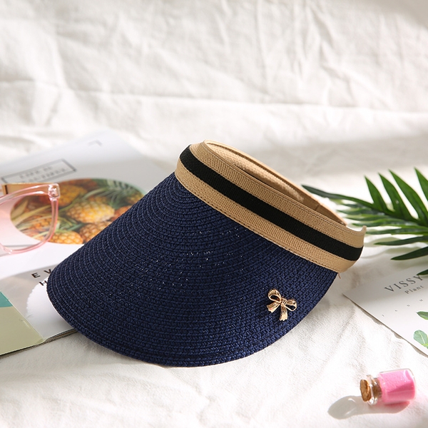 Mũ cối nửa đầu chống tia Uv đính nơ Tuvada - MDN19