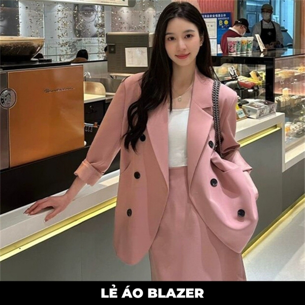 Áo blazer nữ phối chân váy dài dáng hàn quốc Tuvada - SVD133