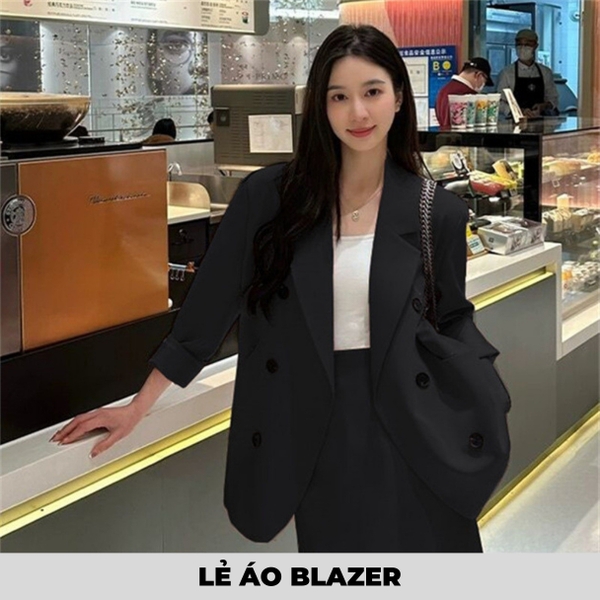 Áo blazer nữ phối chân váy dài dáng hàn quốc Tuvada - SVD133