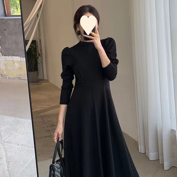 Váy dài dáng xòe tay lửng basic Tuvada - VTL139