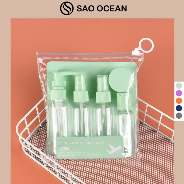 Bộ chiết mỹ phẩm 5 món du lịch Sao Ocean gồm lọ chai nhựa 70ml hũ 10mg tiện lợi- LCN108