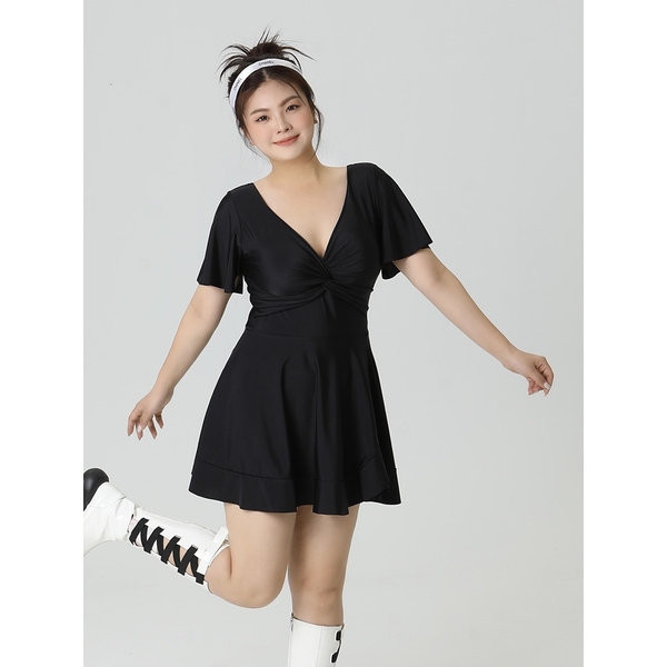 Bikini đi biển bigsize Tuvada, đồ bơi nữ 1 mảnh co giãn tốt, che bụng có đệm mút - BBS113