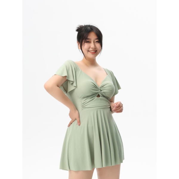 Bikini đi biển bigsize Tuvada, đồ bơi nữ 1 mảnh co giãn tốt, che bụng có đệm mút - BBS113