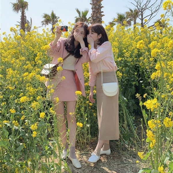 Áo blazer nữ phối chân váy ngắn Tuvada, set vest nữ basic, set áo blazer chân váy - SVN132