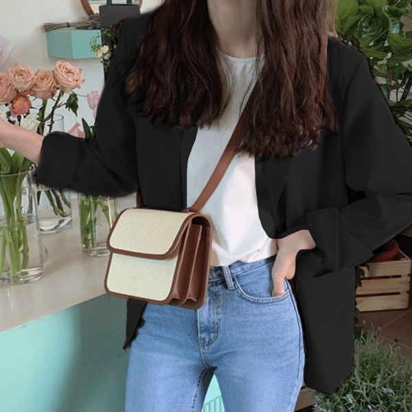 Áo blazer nữ phối chân váy ngắn Tuvada, set vest nữ basic, set áo blazer chân váy - SVN132