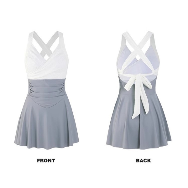 Bikini 1 mảnh phối màu xám ghi  Sound Mind, đồ bơi nữ có đệm mút, đồ đi biển cao cấp - BCL11
