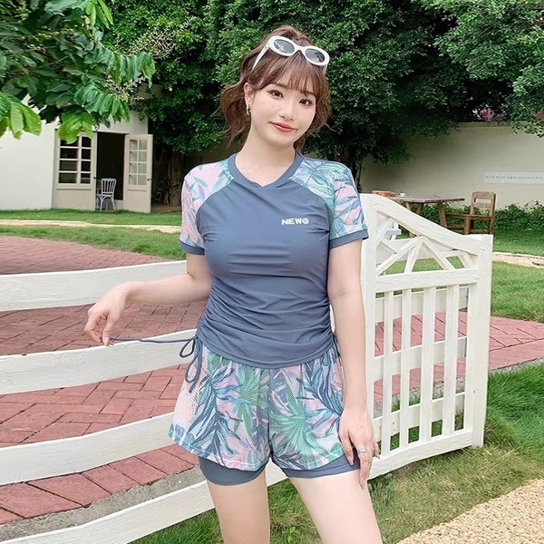 Bộ bikini 2 mảnh Tuvada kết hợp đồ tập, đồ bơi nữ bigsize basic, áo tắm đi biển kín đáo - BAQ92