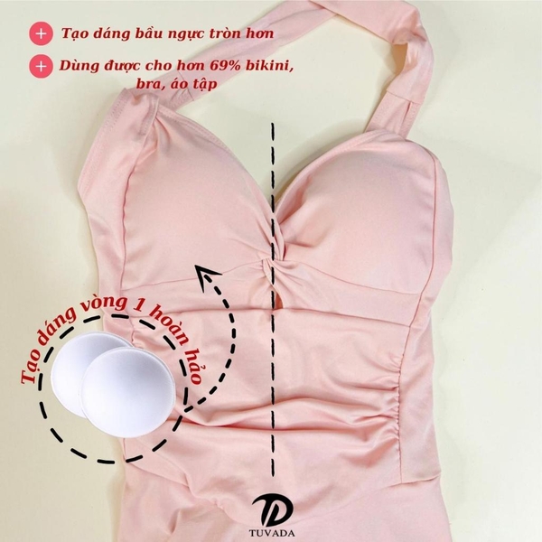 Miếng đệm ngực bikini + đồ tập Sound Mind, miếng lót ngực áo bơi, miếng mút giúp vòng 1 tròn trịa MDN51
