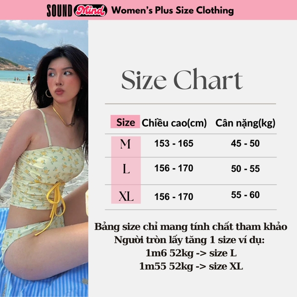 Bikini đi biển cao cấp Sao Ocean, đồ bơi nữ họa tiết hoa 2025 - BHV25