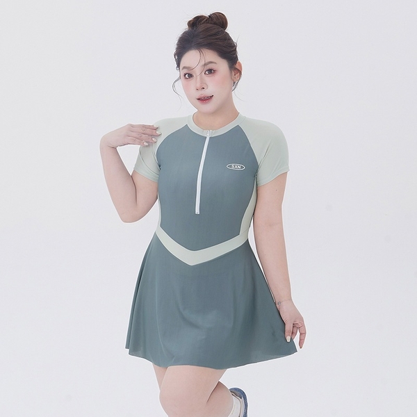 Đồ bơi bigsize nữ Tuvada, bikini liền thân có sẵn quần bảo hộ và mút đệm ngực, đồ bơi 1 mảnh che bụng hack dáng - BBS22