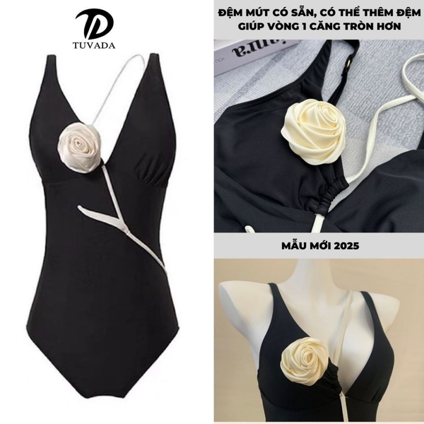 Bikini liền thân Tuvada hình bông hoa, đồ bơi 1 mảnh lần đầu ở VN, swimsuit nữ cao cấp - BBB88