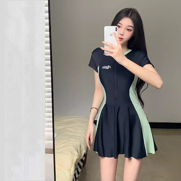 Bikini đi biển Tuvada có bigsize, đồ bơi nữ co giãn tốt, đồ bơi 1 mảnh che bụng hack dáng BBS145