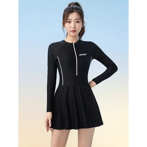 Đồ bơi nữ tay dài bigsize Tuvada, bikini đi biển chống nắng, đồ bơi dạng váy và quần rời - BBS156