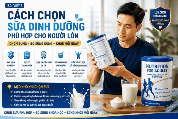 Cách Chọn Sữa Dinh Dưỡng Phù Hợp Cho Người Lớn