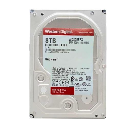 Ổ cứng nas Western Digital Red Plus 8TB WD80EFPX (3.5Inch/ 5640rpm/ Cache 256MB/ SATA3)