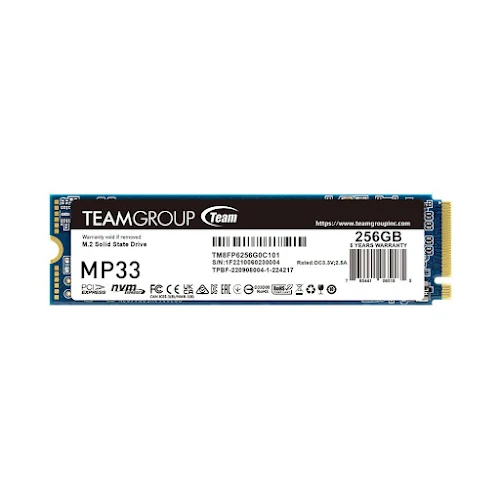 Ổ cứng SSD TeamGroup 256G MP33 M.2 PCIe Gen3x4 ( Đọc 1600 MB/s - Ghi 1000 MB/s)