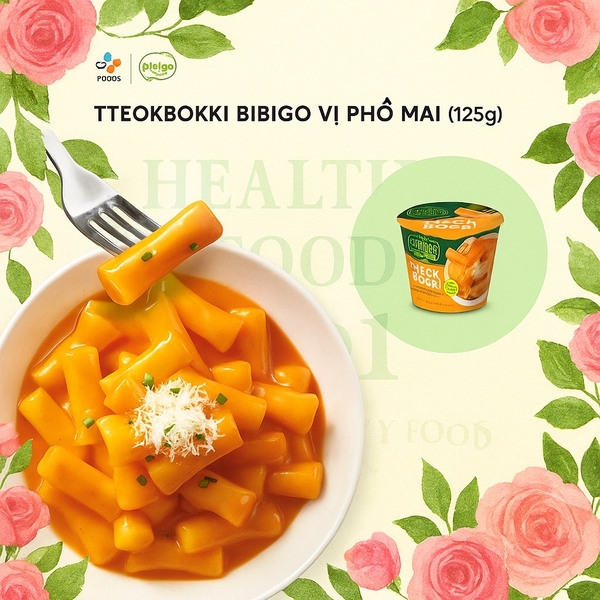 BÁNH GẠO TTEOKBOKKI HÀN QUỐC BIBIGO – HỘP 125G (6 hộp và 24 hộp 1 thùng)