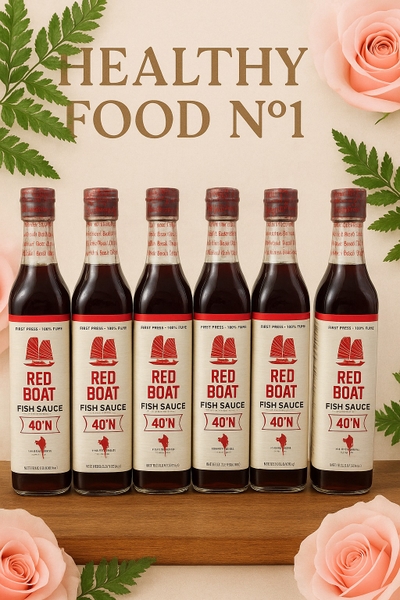 Combo 6 chai nước mắm Red Boat 40N dung tích 500ml, tặng 1 chai Red Boat 250ml