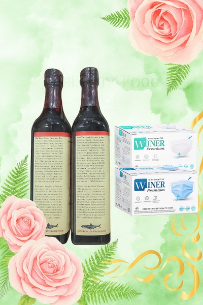 2 chai  Red Boat 40N 500ml tặng 02 H khẩu  trang y tế Winner 4 lớp( màu ngẫu nhiên: trắng, xanh, xám)
