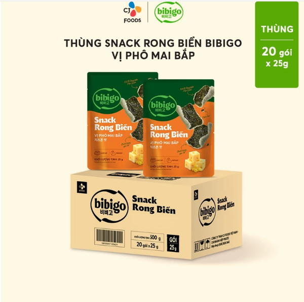 Snack Rong biển ăn liền Hàn Quốc Bibigo đủ vị