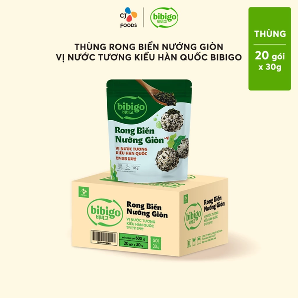 Combo rong biển nướng giòn rắc cơm Bibigo- vị( Nước tương Hàn Quốc, Chà bông cá hồi)