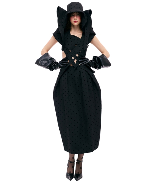 [ POLKA DOT ] BUD LAYER SKIRT