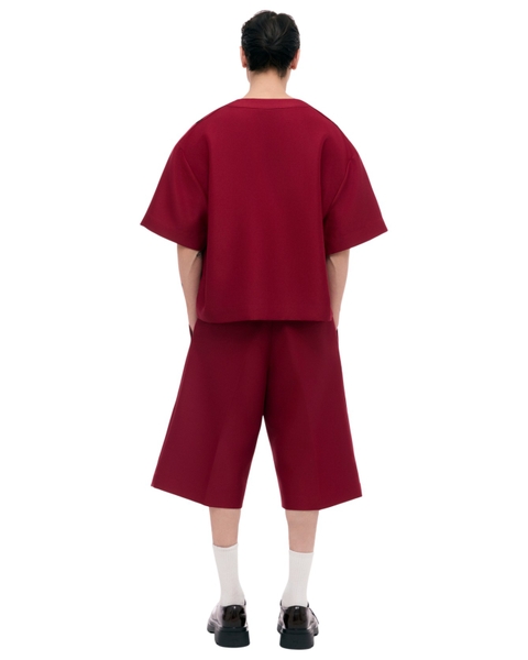 [ RED ] SHOULDER TAB SHIRT