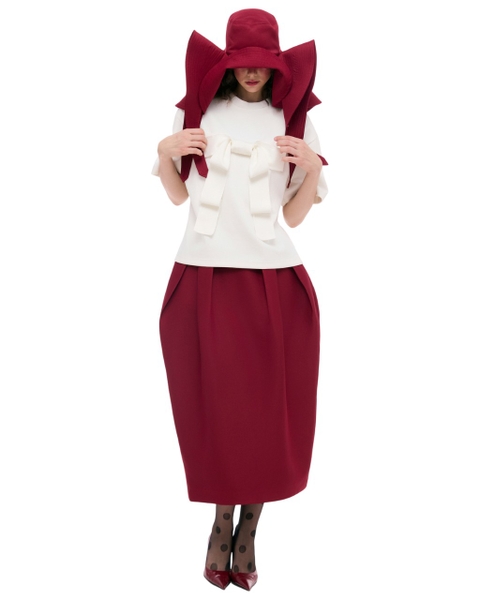 [ RED ] BUD LAYER SKIRT