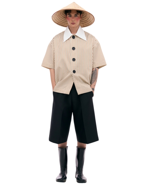 [ BROWN BEIGE ] "CÚC ĐEN" SHIRT