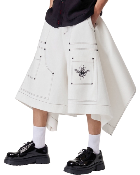 [ WHITE ] BEETLE WINGS JORTS