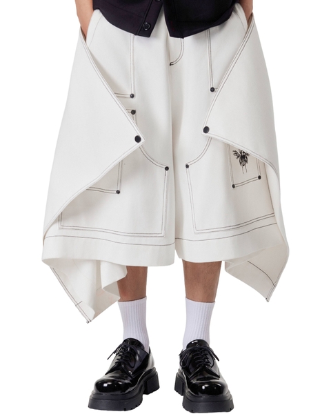 [ WHITE ] BEETLE WINGS JORTS