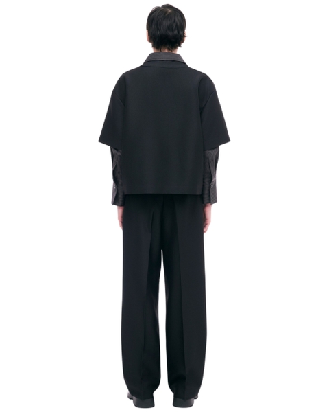 [ BLACK ] SHOULDER TAB SHIRT