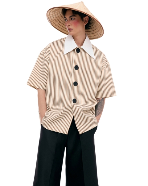 [ BROWN BEIGE ] "CÚC ĐEN" SHIRT