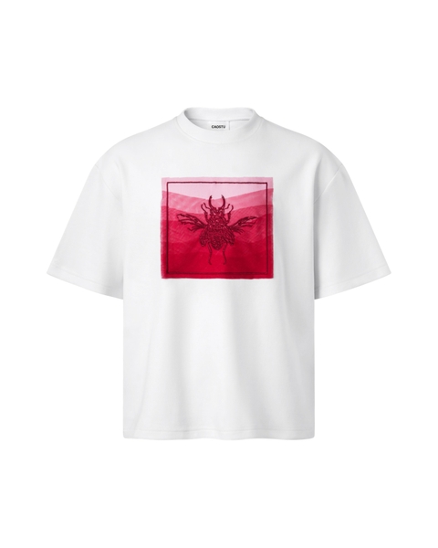 [ WHITE ] THE BEETLE OMBRE TEE
