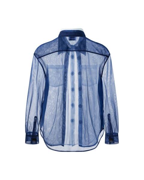 [ BLUE ] DOUBLE TROUBLE SHEER SHIRT