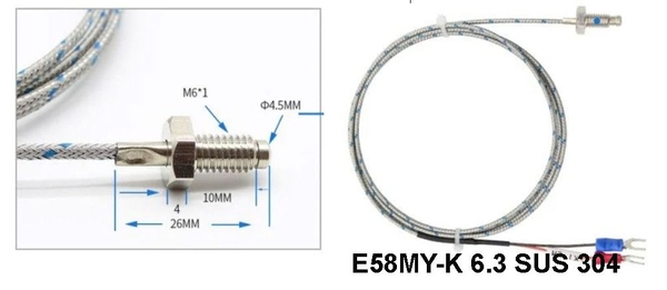 Cảm biến nhiệt độ k dây dò nhiệt k 2 dây