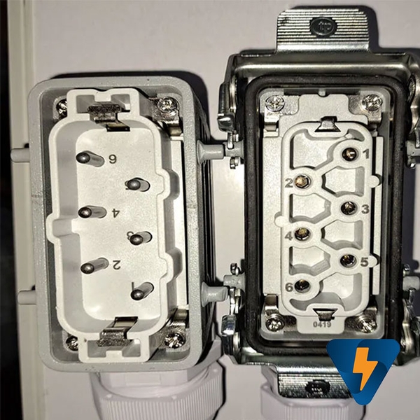 Bộ giắc cắm công nghiệp 6 chân 35A