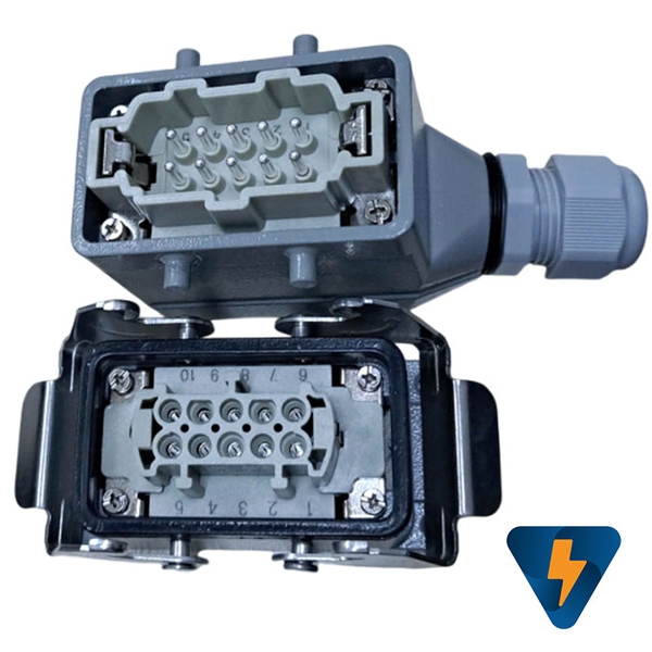 Heavy Duty Connector 10 Pin, AC 500 Volt  16A 6kv 3