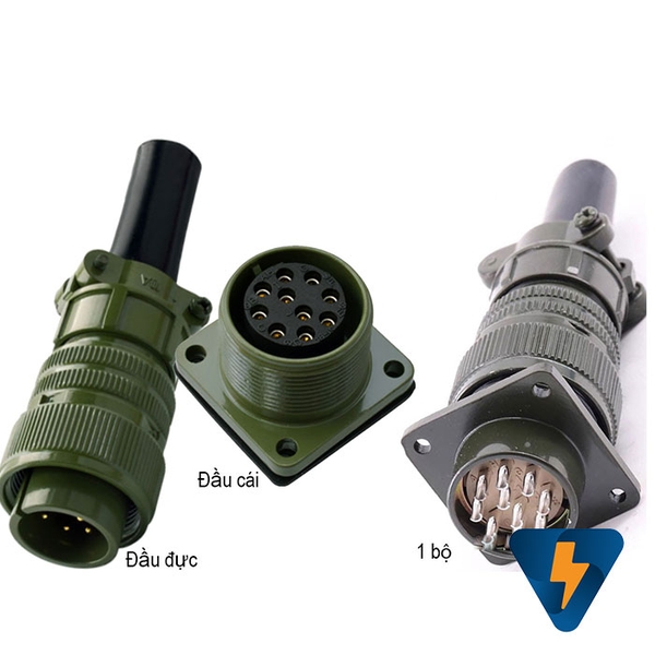 Giắc cắm (phích cắm) 10 chân 13A tròn